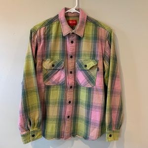Supreme plaid heavy weight button down shirt
